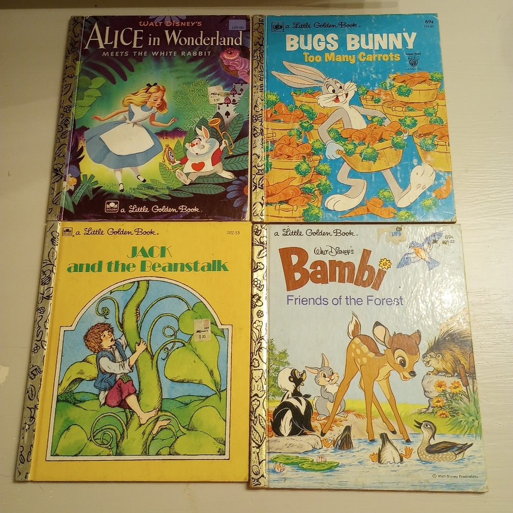Disney Little Golden Books Bundle of four books